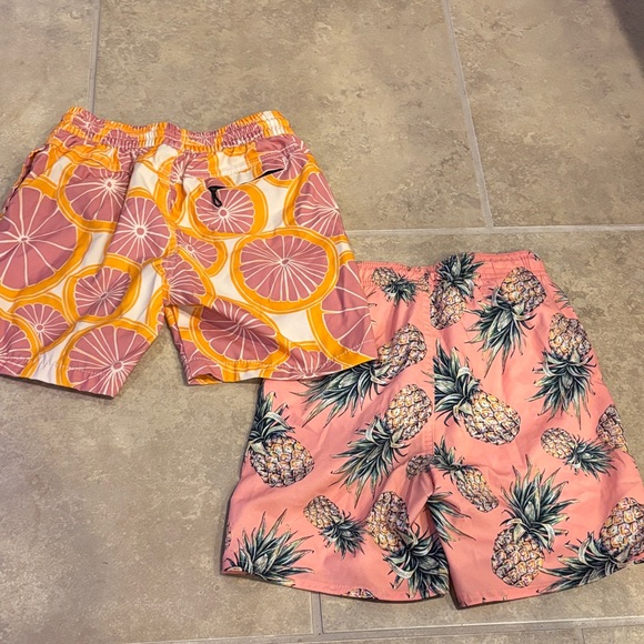 First Wave Kids Swim Trunks - Pink and Orange - Picture 2 of 5